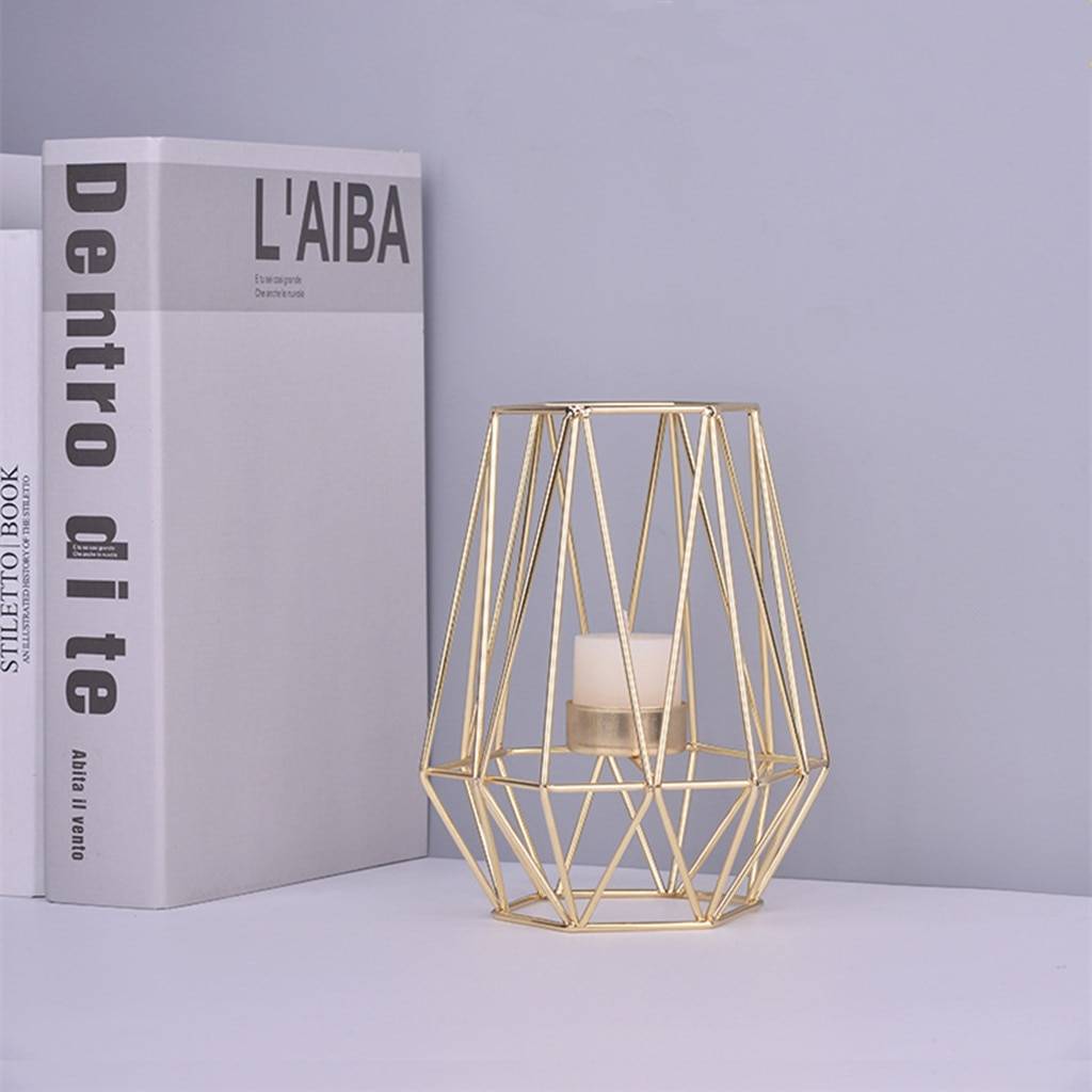 Iron Geometric Candle Holder in Nordic Style Iron Geometric Candle Holder in Nordic Style